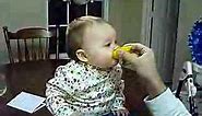 Baby Eats a Sour Lemon