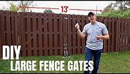 DIY Large Fence Gates | How to Build a Gate that Won't Sag! | 13’ Double Gate | Fence Makeover Pt. 2