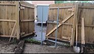 How to install wooden fence with galvanized metal posts
