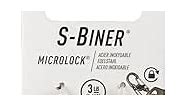 Nite Ize S-Biner MicroLock Stainless Steel - S-Biner with Locking Dual Sided Gates - Keep Keys Secure with Carabiner Key Holder - Black (2 Pack)