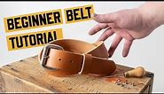 Make a Simple Handcrafted Leather Belt #leathercraft