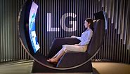 The throne of awesome: 55-inch curved OLED TV meets massive recliner