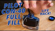 How To Fully Fill A Pilot Con-40 Cartridge/Converter Fountain Pen