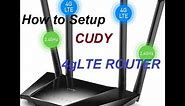 How to setup CUDY 4G LTE Router #model LT400