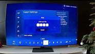 How to Adjust Expert Settings for Broadcasting on Samsung TV Q80A?