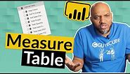 What the heck is a MEASURE TABLE in Power BI???