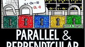 Parallel and Perpendicular Lines Digital Math Escape Room Activity