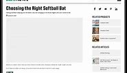 Choosing the Right Softball Bat