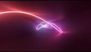 Ultraviolet Neon Laser Curve Glows Inside Reflective Endless Tunnel 4K 60fps Wallpaper Background