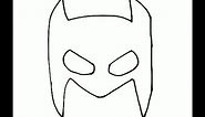 How to draw Batman mask pencil drawing step by step