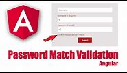 Password And Confirm Password Match Validation Reactive form || Angular tutorial || Angular || Form