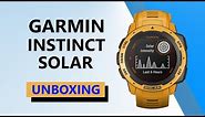 Garmin Instinct Solar Sunburst Unboxing HD (010-02293-09)