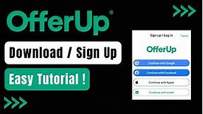 How to Download OfferUp App & Create New Account !