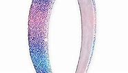 FROG SAC Glitter Headbands for Girls, Sparkly Wide Headband for Little Girl Hair Accessories, Cute Sparkle Hair Bands for Kids, Thick Bling Hairband for Children (Rainbow Tie Dye)