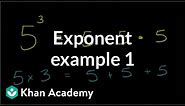 Exponent example 1