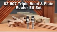 Create Unique Details with a Triple Bead & Flute Router Bit Set