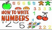 How to write numbers for kids (1-5)