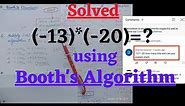 Example of Booth's Multiplication | Booth's Algorithm | Binary Multiplication #anjalistudypoint