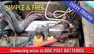 How to add wires to side post Chevy batteries when you need to connect other things