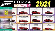 FORZA HORIZON 4 2021 | ALL CARS | FULL VEHICLES LIST [4k]
