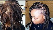 LOOK AT THIS! INVISIBLE LOCS OVER DREADS 😳😊