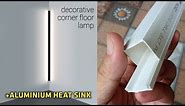 DIY LED Corner Floor Lamp from PVC Cable Duct with Aluminium Heat Sink