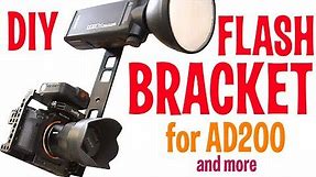 DIY Flash Bracket for AD200 attaches to any cage