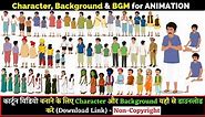 Premium Cartoon Character, Background & BGM Download for Animation | Character for Animate CC
