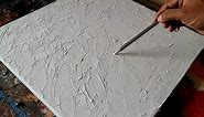 How to texture canvas / Texturing canvas with GESSO for abstract painting / Demonstration