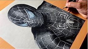 Drawing Spider-Man Symbiote Suit - Black Suited Spiderman - Marvel - Time-lapse | Artology