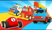 🔴Car cartoons full episodes & Street vehicles 🔴Helper cars LIVE STREAM