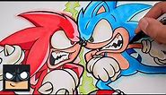 Sonic VS Knuckles | Full Color EPIC BATTLE Art