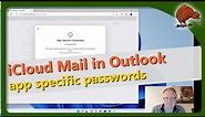 Setup iCloud Mail in Outlook with App-specific passwords