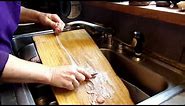 how to scrape hog intestines for sausage casings