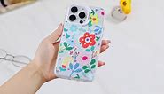 2 Pack Floral Phone Case for iphone 13 pro max 6.1 Inch, Silver Shinny Vintage Flowers Print Glitter Phone Case for girls women, Trendy Designed Soft TPU Edge with Bumper Shockproof Protective Case