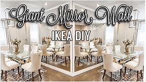 *NEW* DIY Giant Mirror Wall Idea | Easy IKEA Hack to instantly transform your home!