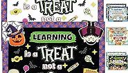 70 Pcs Halloween Bulletin Board Decorations Set with Background Papers & Borders - Halloween Classroom Door Decorations, Classroom Halloween Decorations, Halloween Classroom Decorations