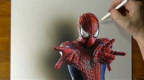 Amazing Spider-Man Drawing - How to draw 3D Art
