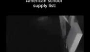 American school supply list: