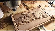 Woodcarving a tiger on CNC router from Openbuilds.