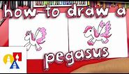 How To Draw A Cartoon Pegasus (for young artists)