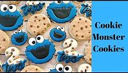 How To Decorate COOKIE MONSTER Cookies #CookieMonster #CookieDecorating