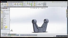 How to design a part fork in swivel bearing using solidworks