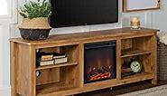 Lucas 70 Inch Television Stand with Fireplace in Barnwood