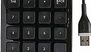 Targus Numeric Keypad with USB Port Connector, True Plug-and-Play Device, Connects with Laptop, Desktop and Other Devices, Black (AKP10US) Black/gray