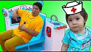 Doctor Baby Maddie Pretend Play Checkup Uncle Mike | Funny Kids Video