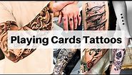 Card tattoo designs | Poker card tattoo | 3D Playing cards tattoo designs | Lets style buddy