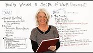 How to Write a Scope of Work Document - Project Management Training