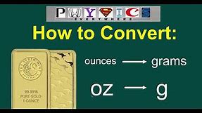 [EASY] How to Convert OUNCES to GRAMS. Ounce to Gram Conversion (oz-g)