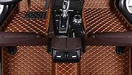 Car Floor Mats for Lincoln Town Car 2000-2011,Leather Luxury Floor Liner All Weather Protection Carpet,Brown